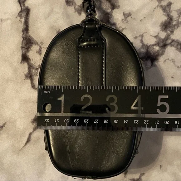 💀 Molded Skull Studded Evening Wristlet Belt Bag Pouch - Picture 9 of 9